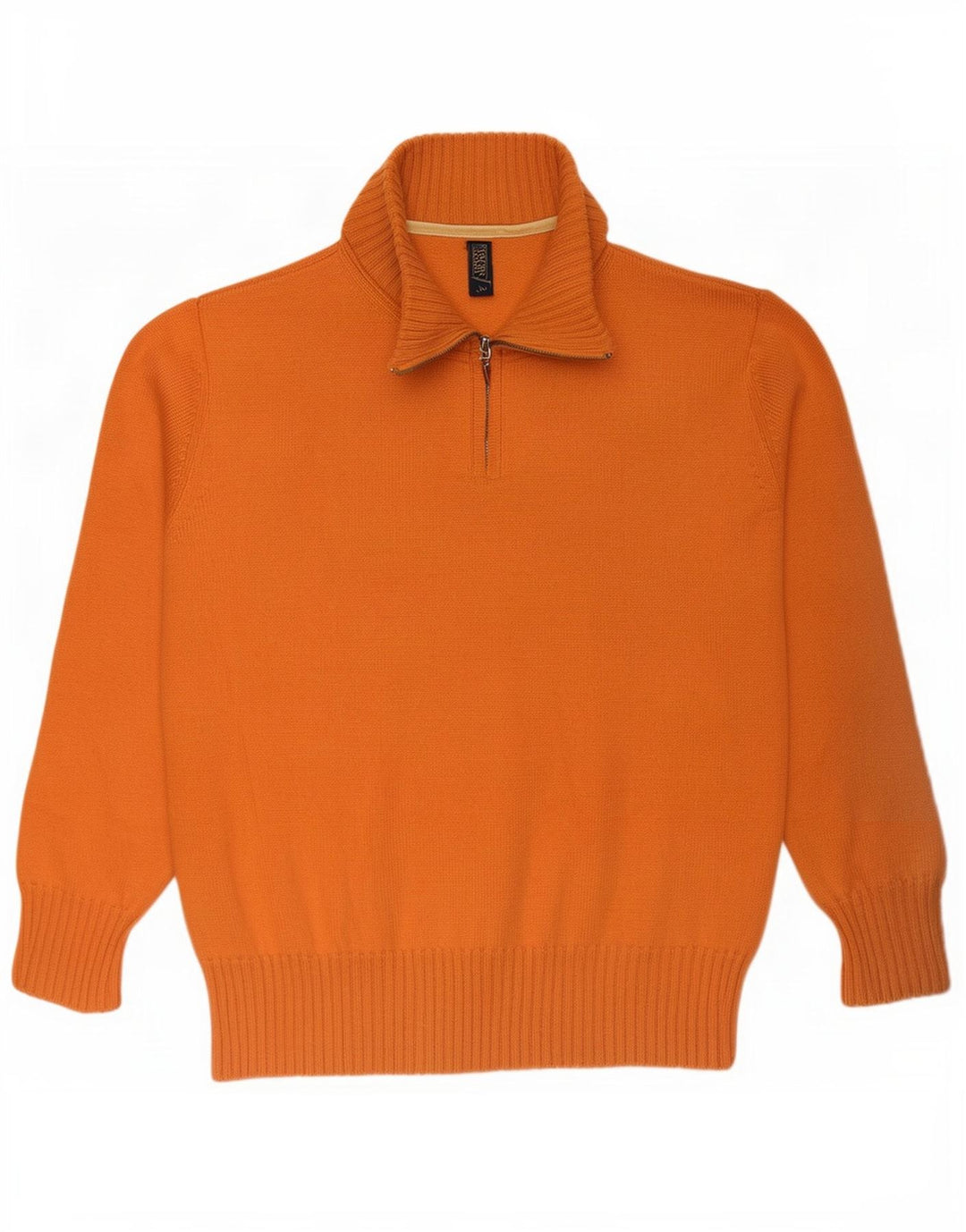 Jeckerson Herren-Pullover mit grafischem Reißverschluss und mittelorangefarbener Wolle
