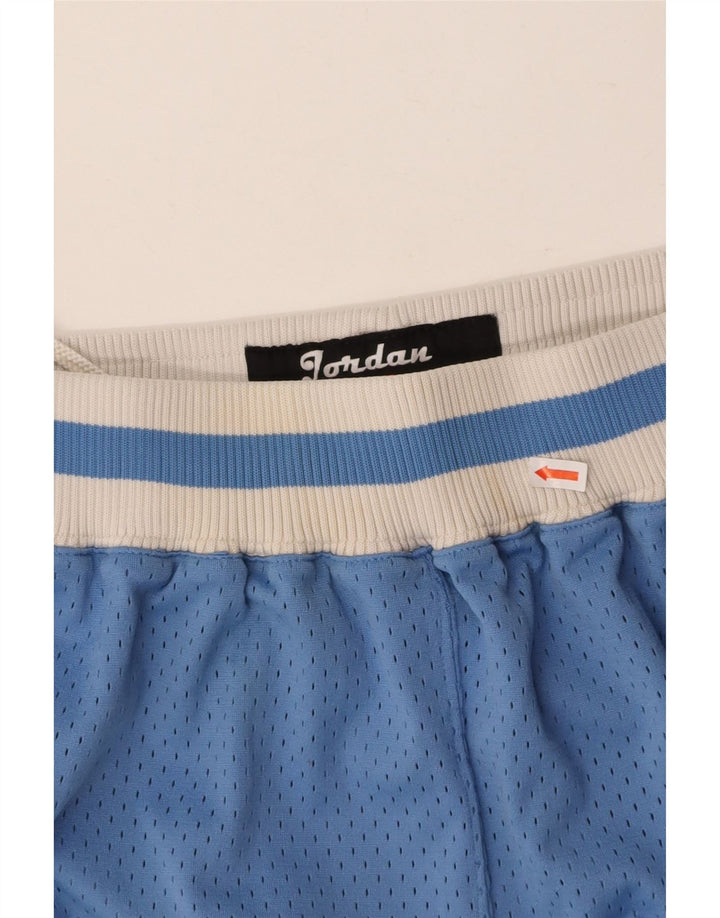 JORDAN Mens Sport Shorts Medium  Blue Colourblock Polyester