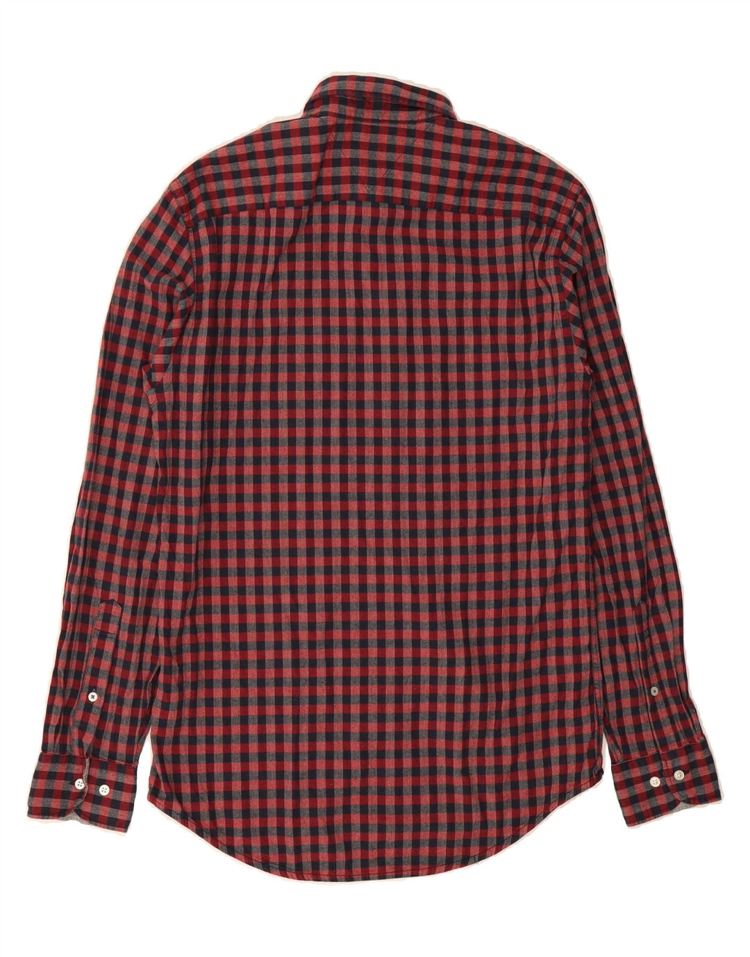 TOMMY HILFIGER Mens Flannel Shirt Small Red Check Cotton Vintage Tommy Hilfiger and Second-Hand Tommy Hilfiger from Messina Hembry 