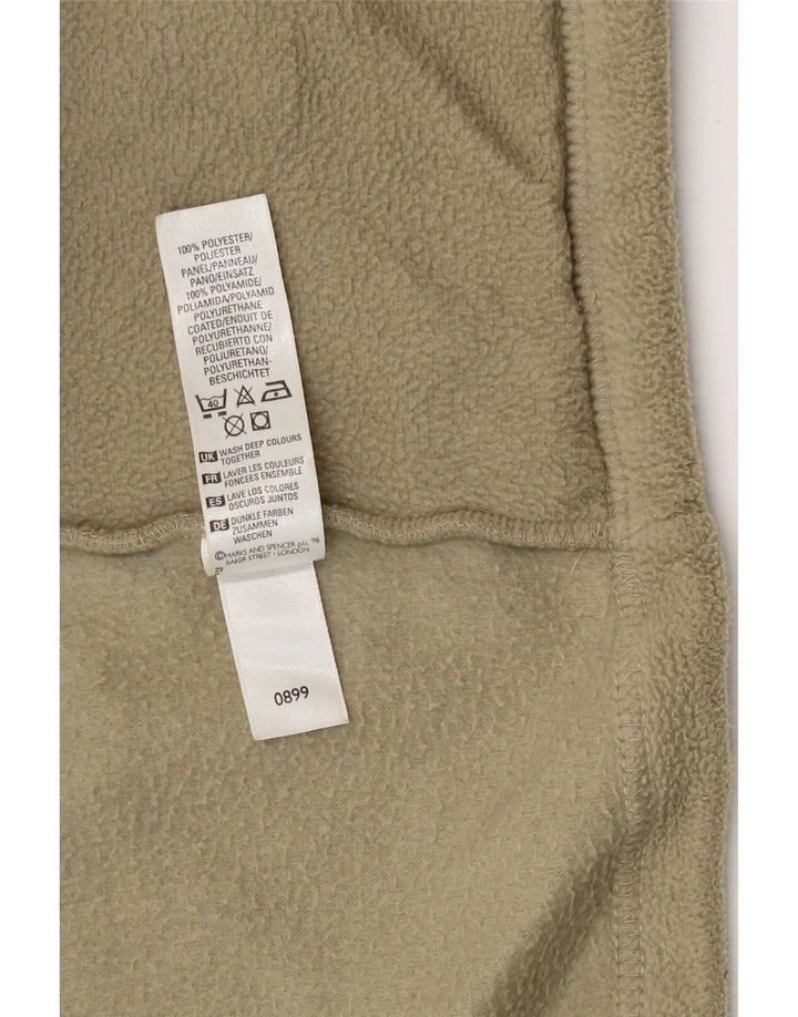 Marks & Spencer Herren-Fleecejacke mit lockerer Passform, mittleres Khaki, Polyester