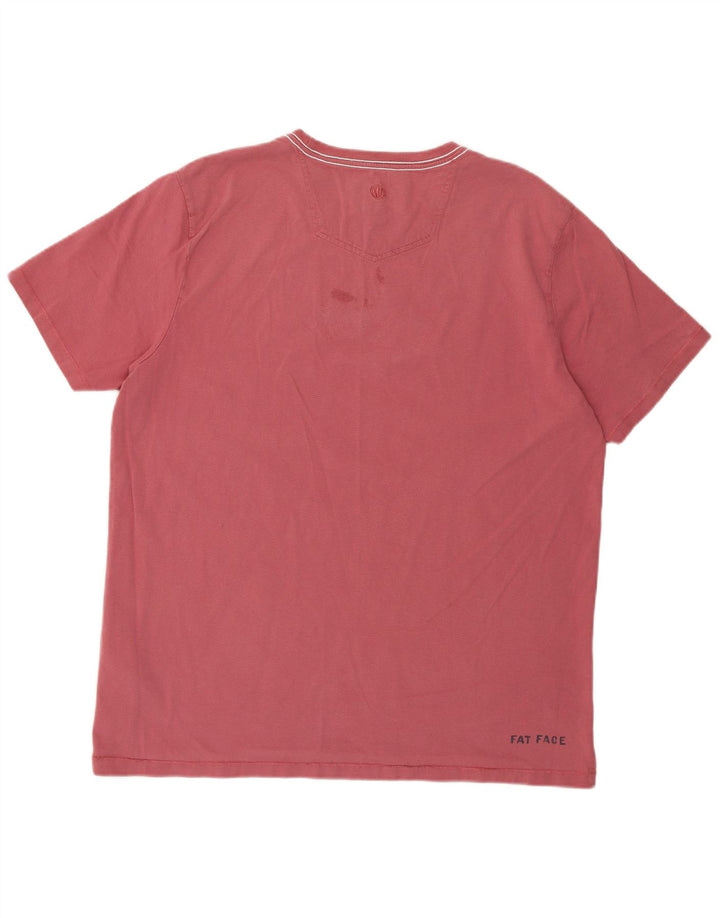 Fat Face Herren-T-Shirt mit Grafik, Größe L, aus roter Baumwolle