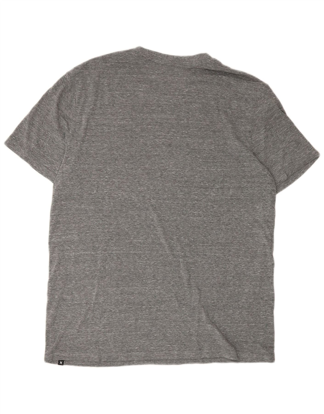 Hurley Herren Grafik-T-Shirt-Oberteil, großes, grau meliertes Polyester