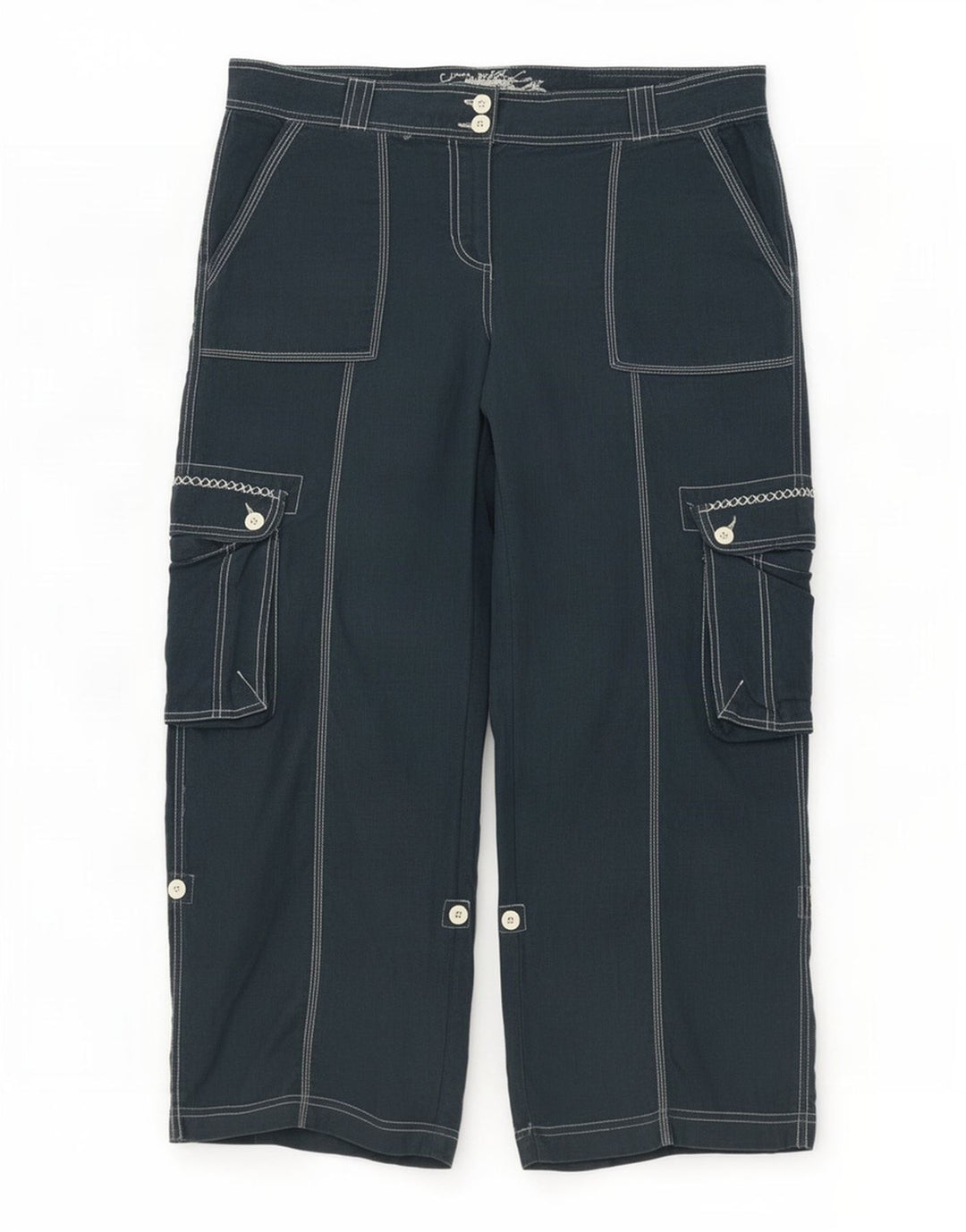 Marks & Spencer Damen Cargohose UK 16 Large W36 L28 Marineblau