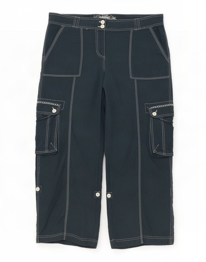 Marks & Spencer Damen Cargohose UK 16 Large W36 L28 Marineblau