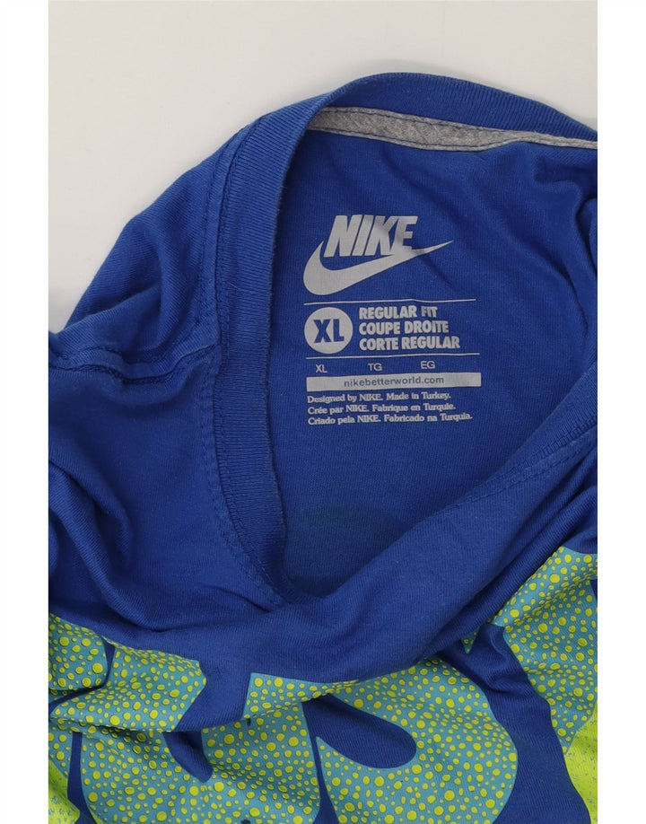 Nike Herren-T-Shirt mit normaler Passform und Grafik, XL, Blau