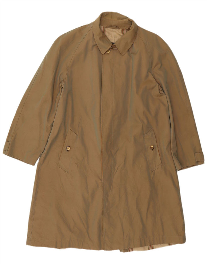 BALLANTYNE Mens Overcoat UK 40 Large Beige Cotton