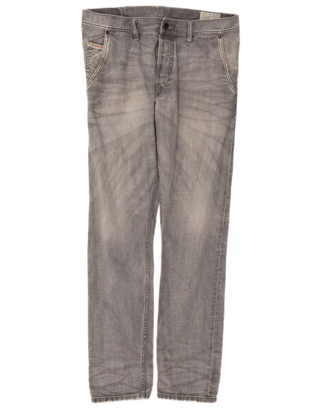 Diesel Herren Kakee Carrot Slim Jeans W32 L30 Graue Baumwolle