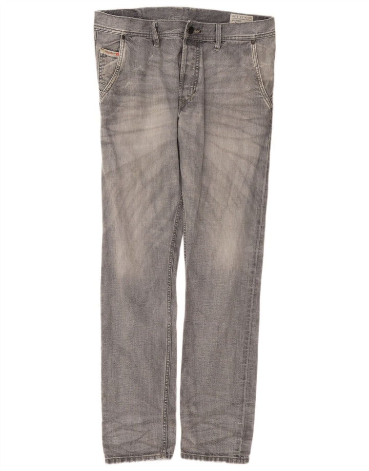Diesel Herren Kakee Carrot Slim Jeans W32 L30 Graue Baumwolle
