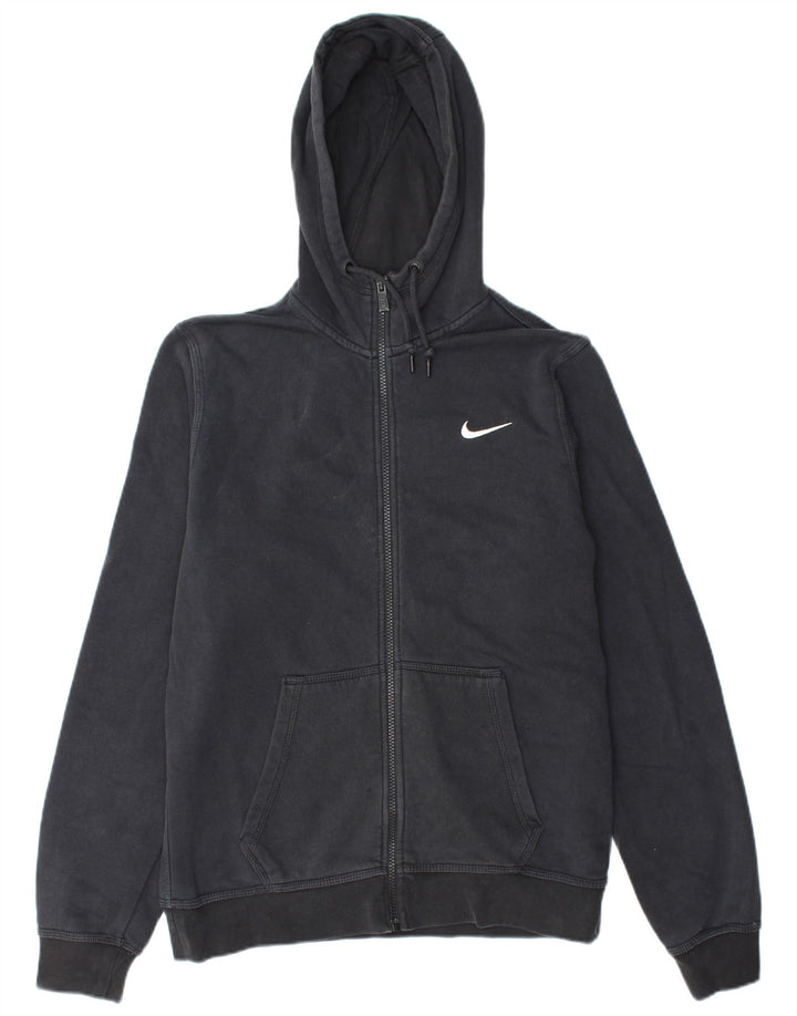 NIKE Herren-Kapuzenpullover mit Reißverschluss, mittelschwarz, Baumwolle