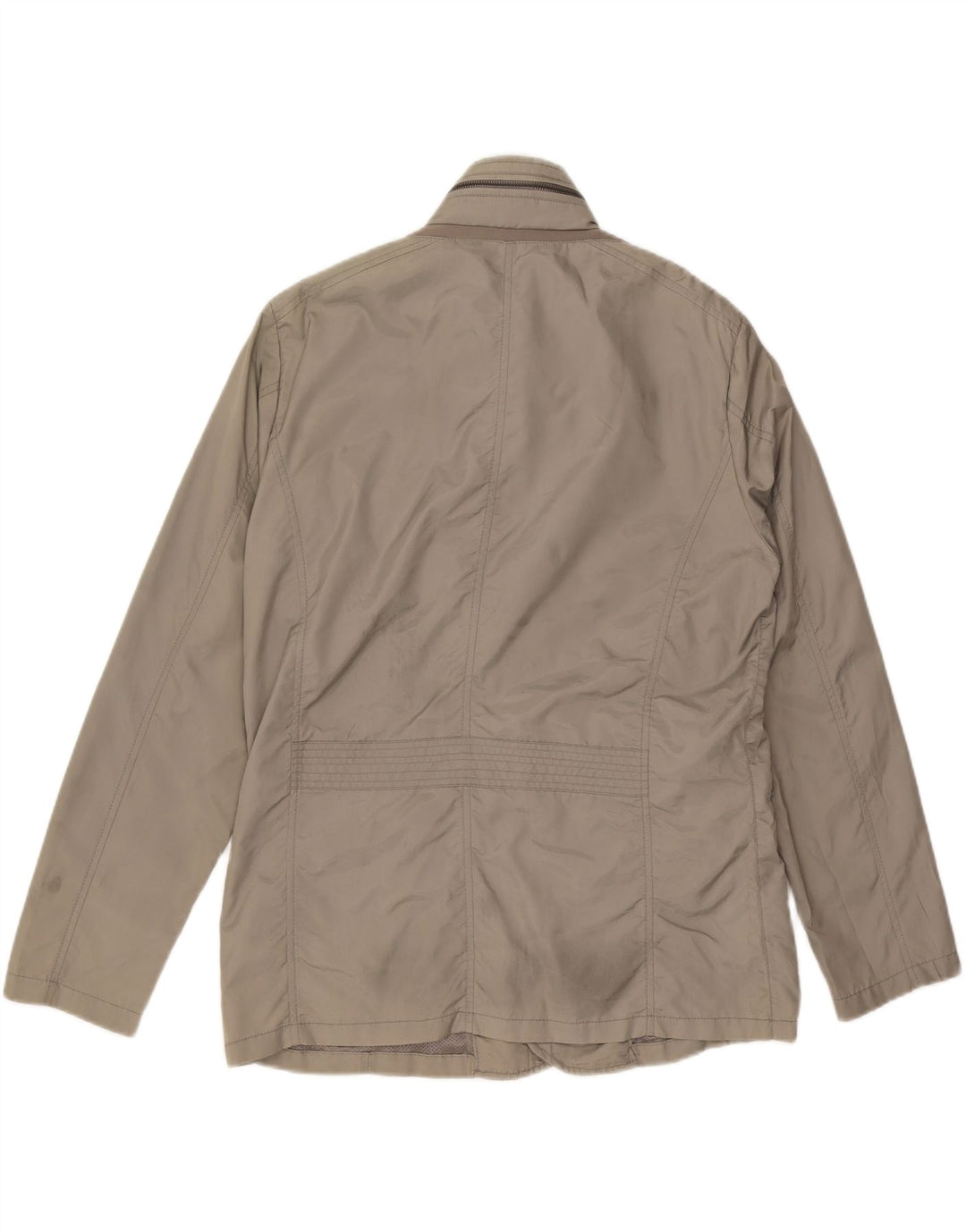 Geox Herren-Utility-Jacke mit Kapuze, UK 42, XL, Grau, Polyamid