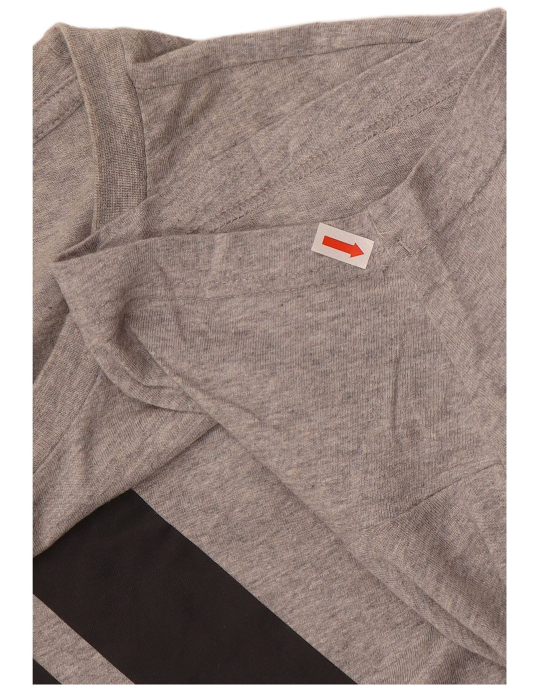 ADIDAS Herren Grafik T-Shirt Top Große graue Baumwolle