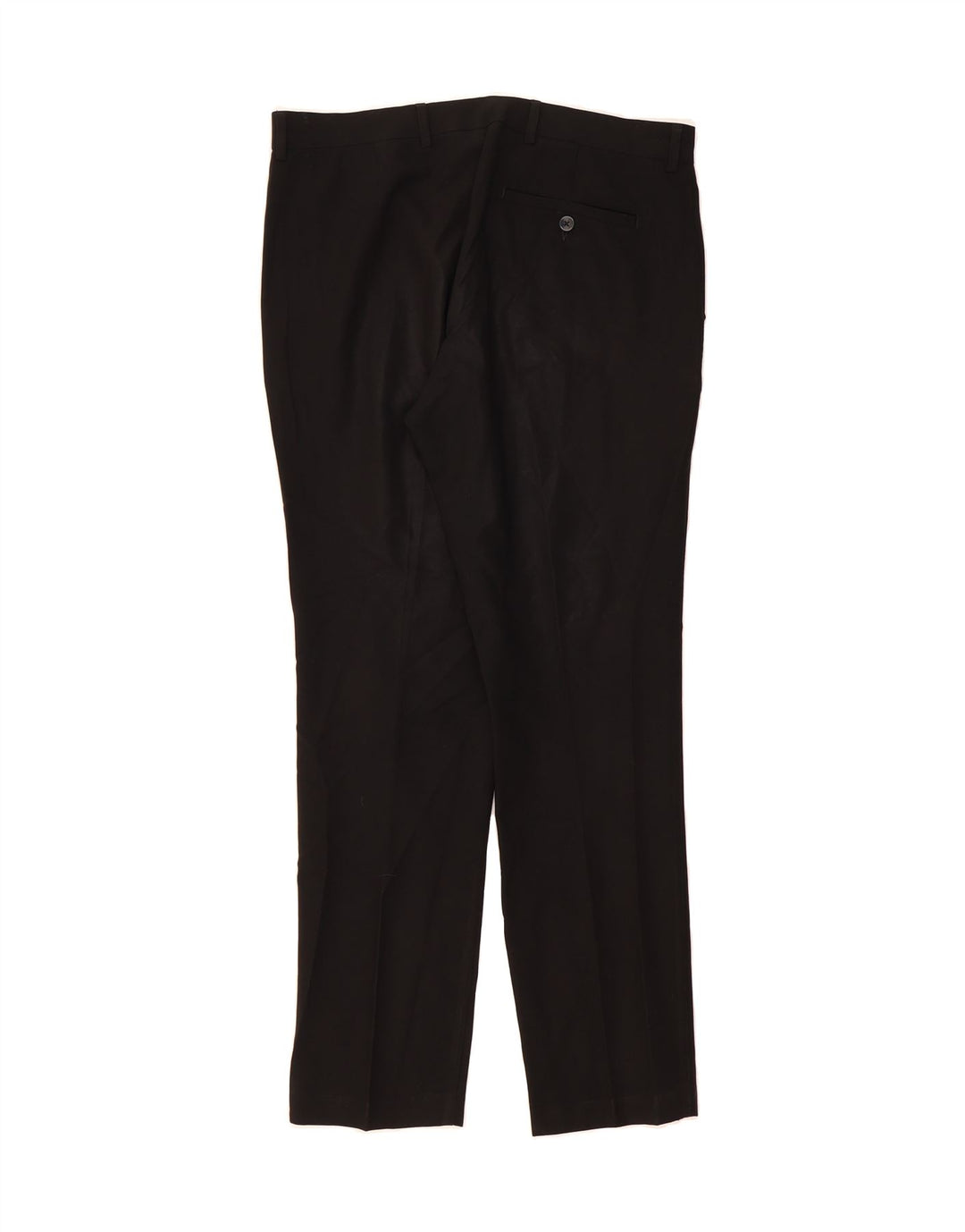 MARKS & SPENCER Mens Slim Casual Trousers W34 L31 Black Polyester Vintage Marks & Spencer and Second-Hand Marks & Spencer from Messina Hembry 