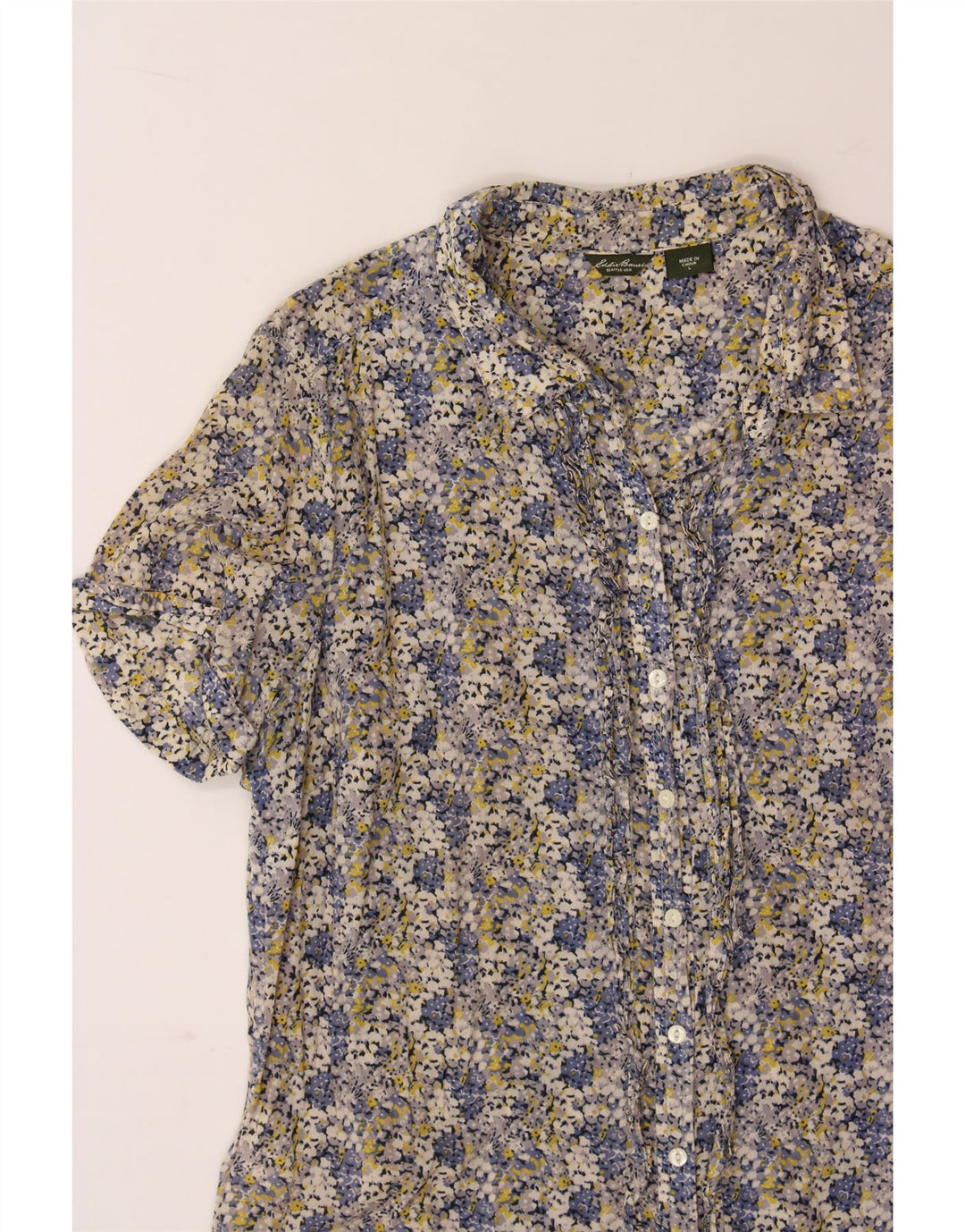 EDDIE BAUER Womens Seattle Shirt UK 14 Large Multicoloured Floral Vintage Eddie Bauer and Second-Hand Eddie Bauer from Messina Hembry 
