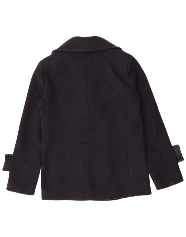 Marks & Spencer Damen Übergroßer Pea Coat UK 8 Small Marineblau Polyester