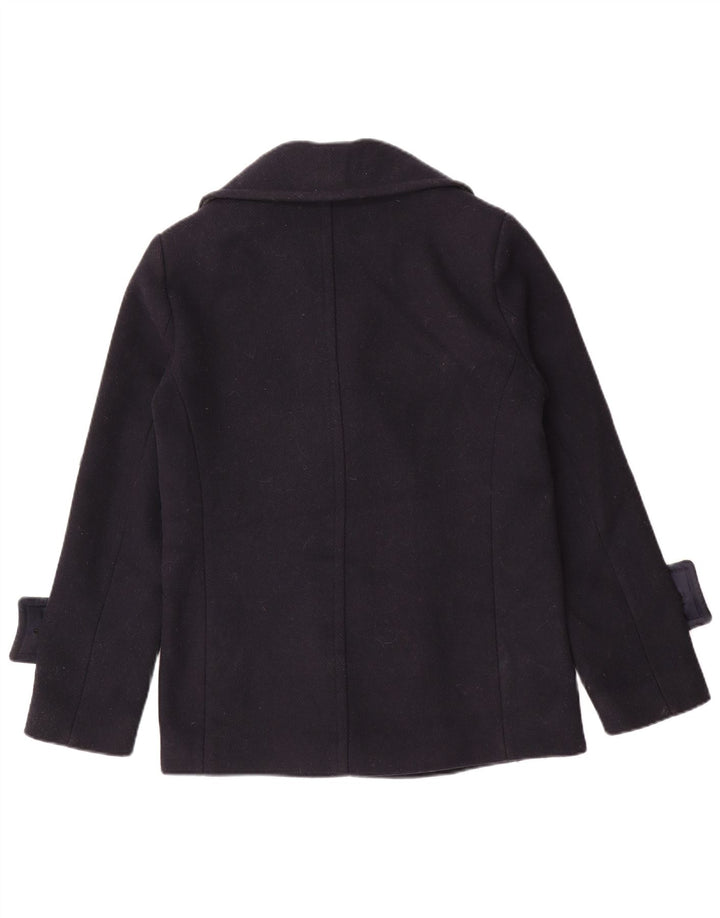Marks & Spencer Damen Übergroßer Pea Coat UK 8 Small Marineblau Polyester