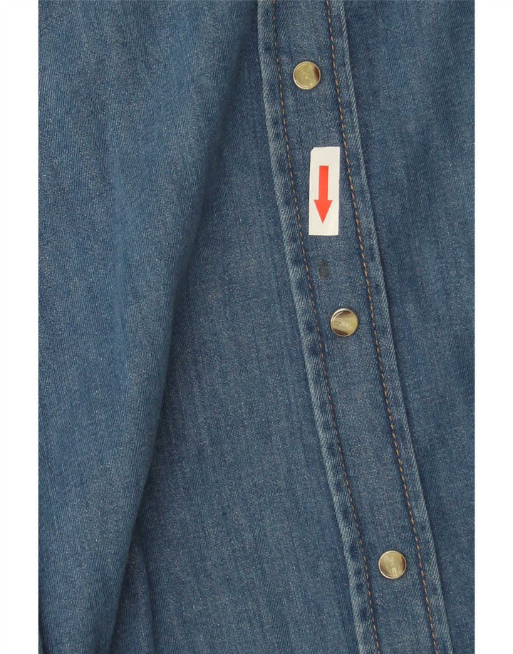 Massimo Dutti Damen Jeanshemd UK 10 Small Blau