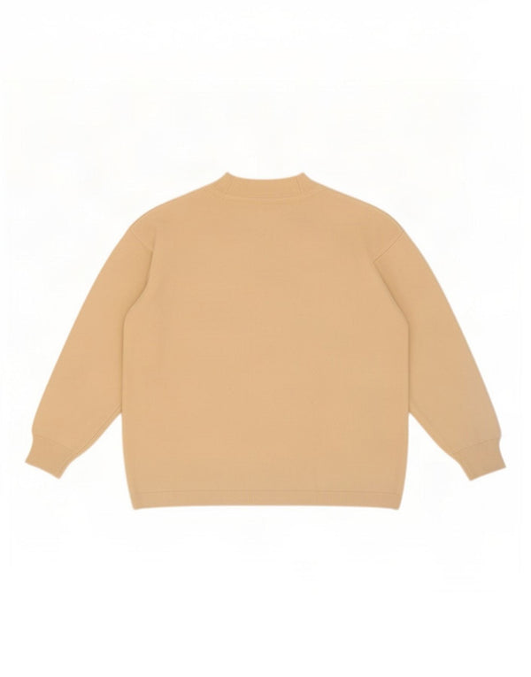 Vintage Damen Pullover mit U-Boot-Ausschnitt, UK 16, Groß, gebrochenes Weiß