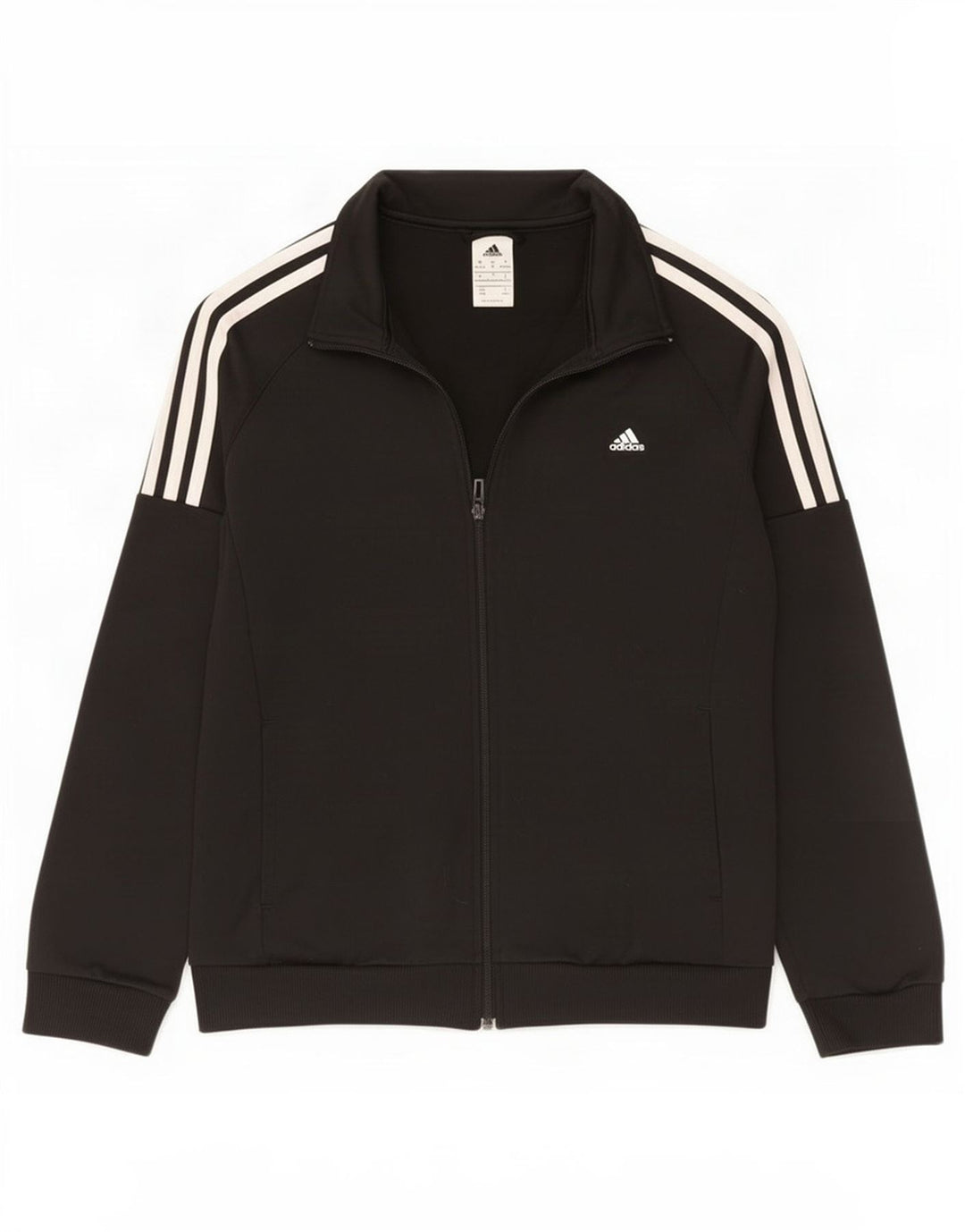 Adidas Damen Trainingsanzug Top Jacke UK 12/14 Medium Schwarz Polyester