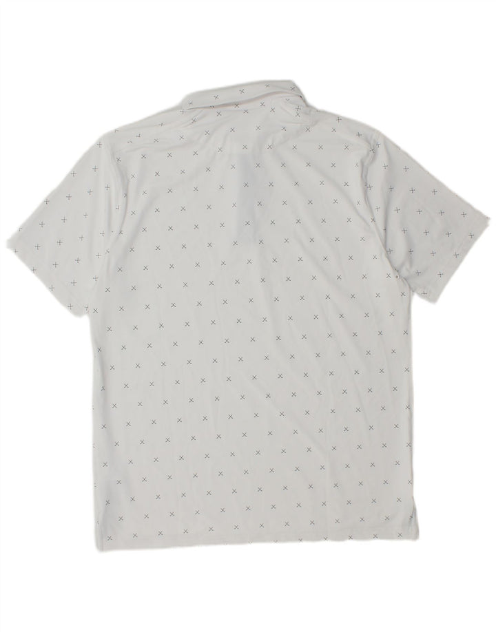 Nike Herren Dri Fit Poloshirt Mittelweißes geometrisches Polyester