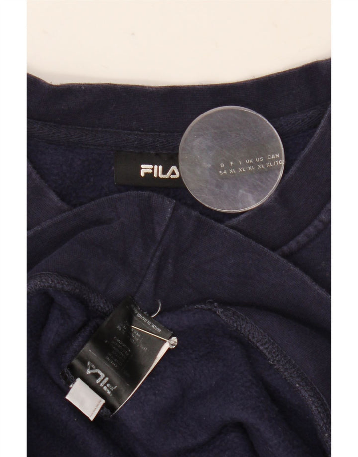 Fila Herren Grafik Sweatshirt Pullover XL Marineblau Baumwolle