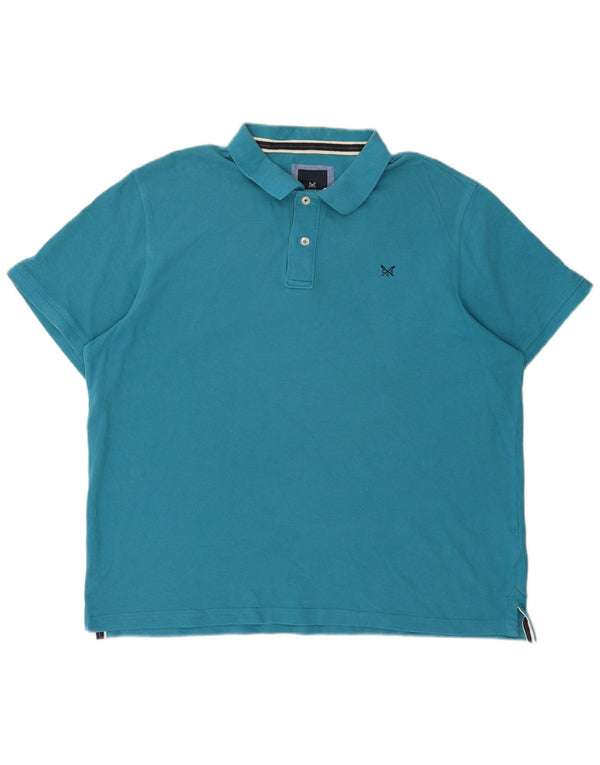 Crew Clothing Herren Poloshirt 2XL Blau Baumwolle