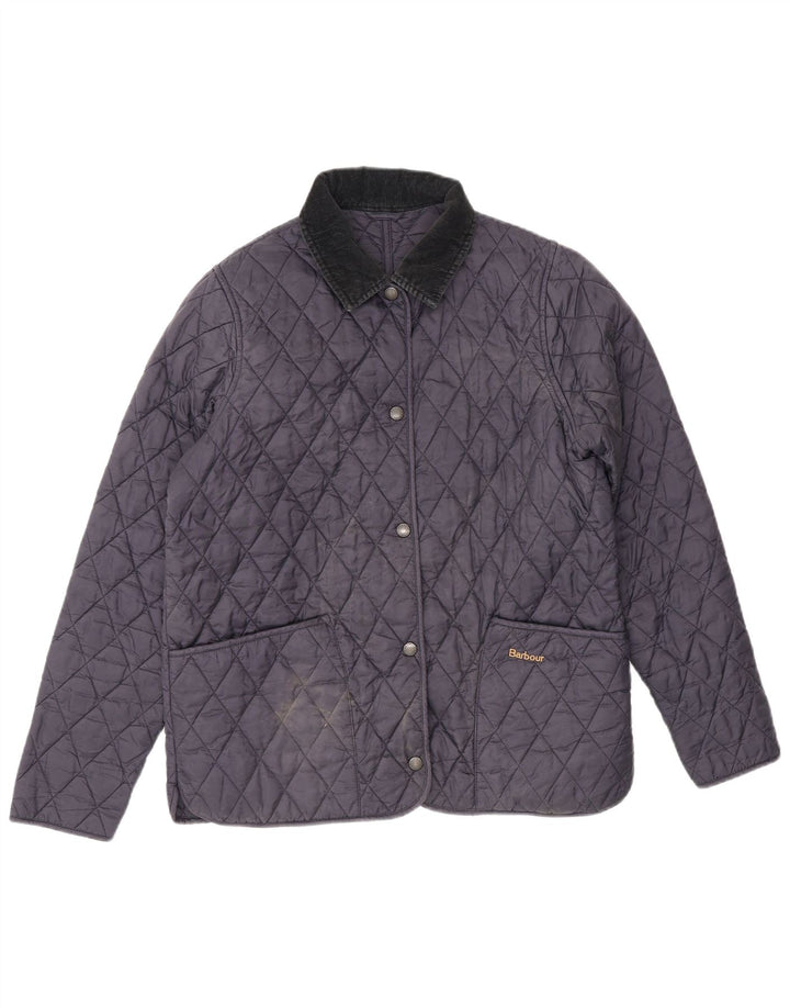 Barbour Damen Steppjacke UK 12 Medium Marineblau Polyester