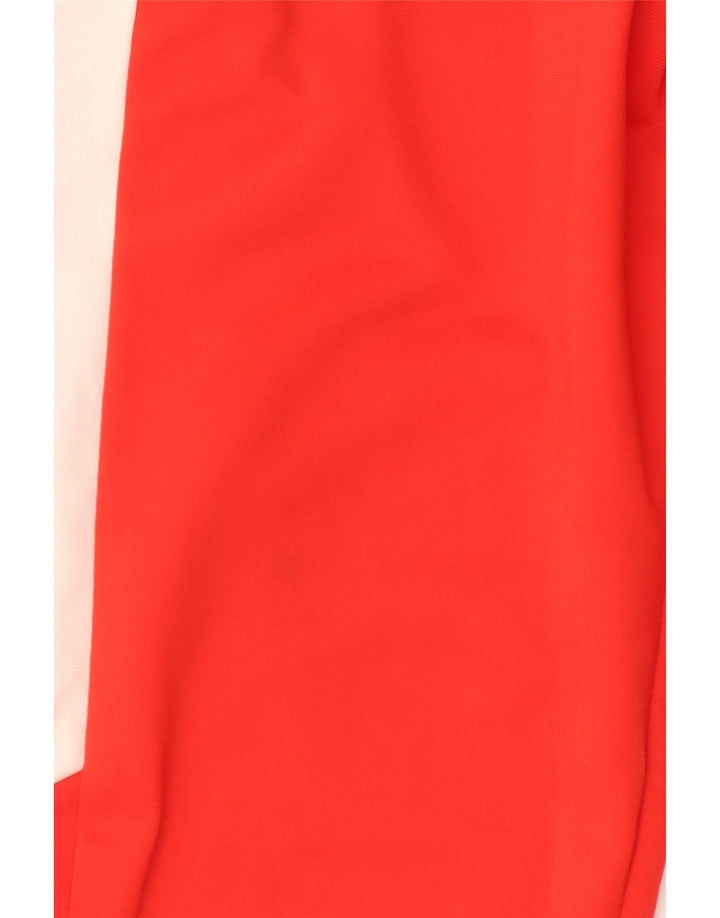 Errea Herren-Trainingshose mit Grafik, groß, rotes Farbblock-Polyester
