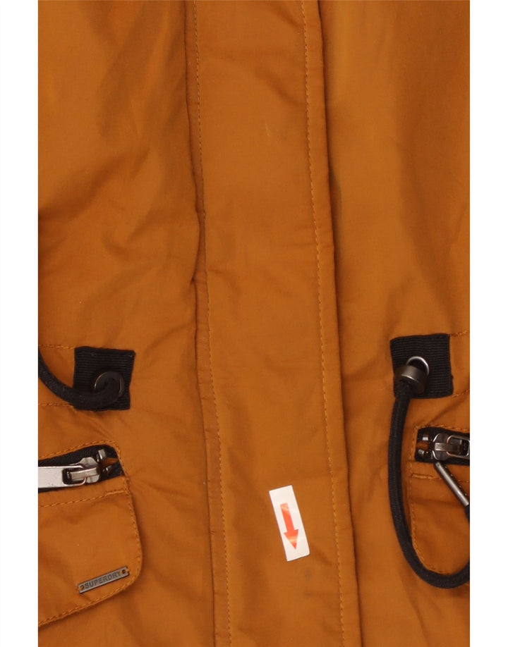 SUPERDRY Damen-Windbreakerjacke mit Kapuze, Gr. 8, Orange, Polyester