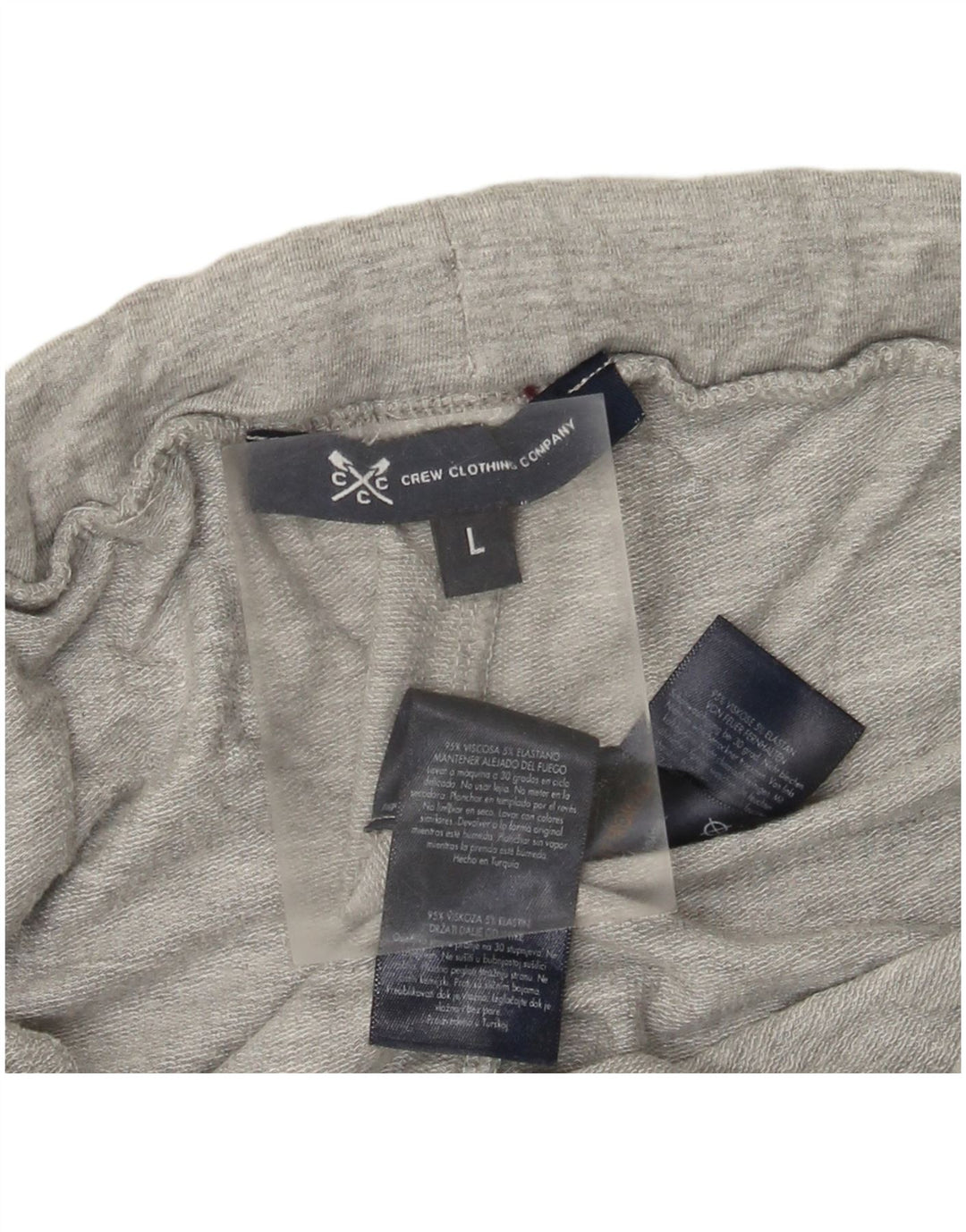 Crew Clothing Herren-Trainingshose, Jogginghose, Größe L, graue Viskose