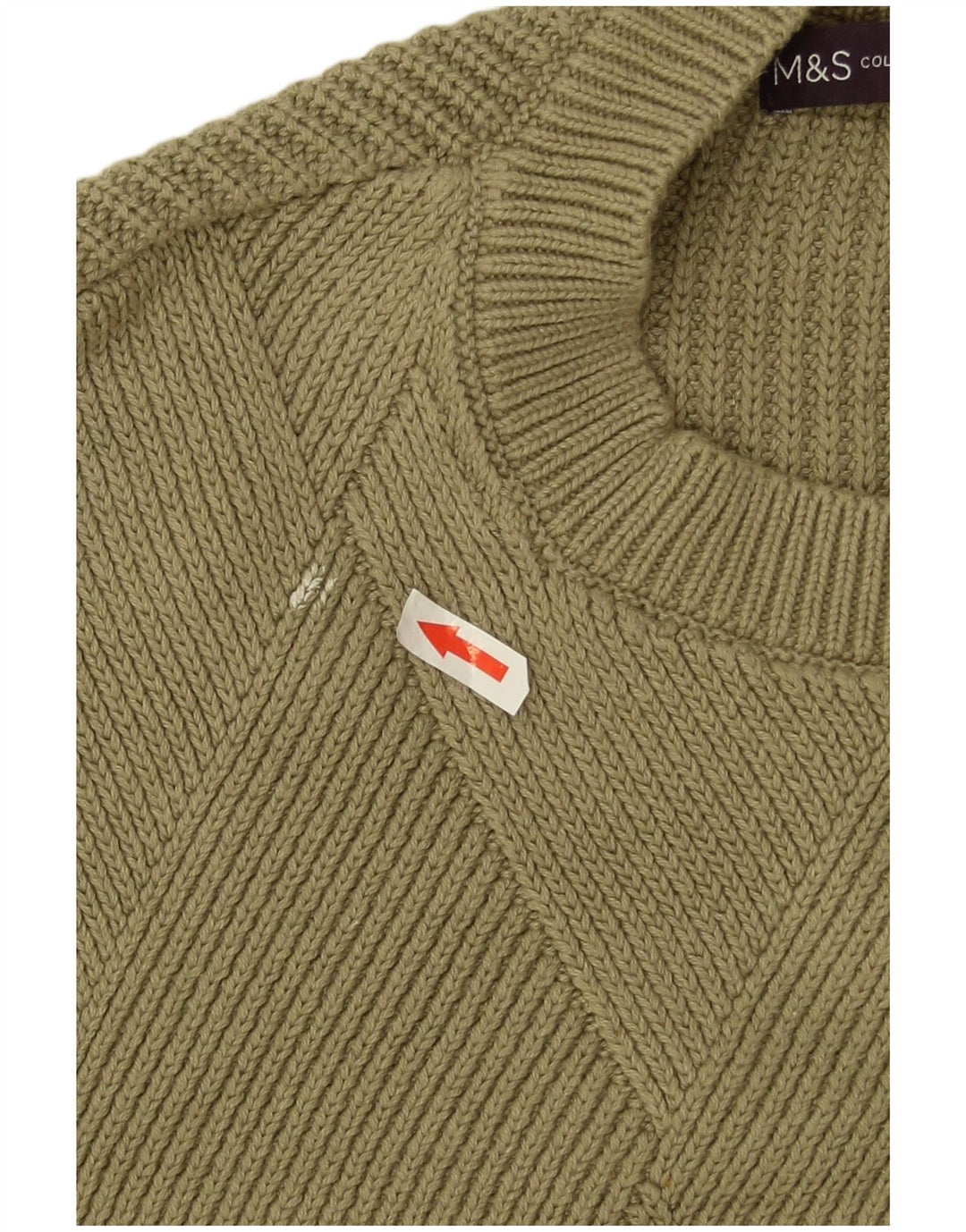 Marks & Spencer Damen-Pullover mit Rundhalsausschnitt, Gr. 14, mittleres Khaki