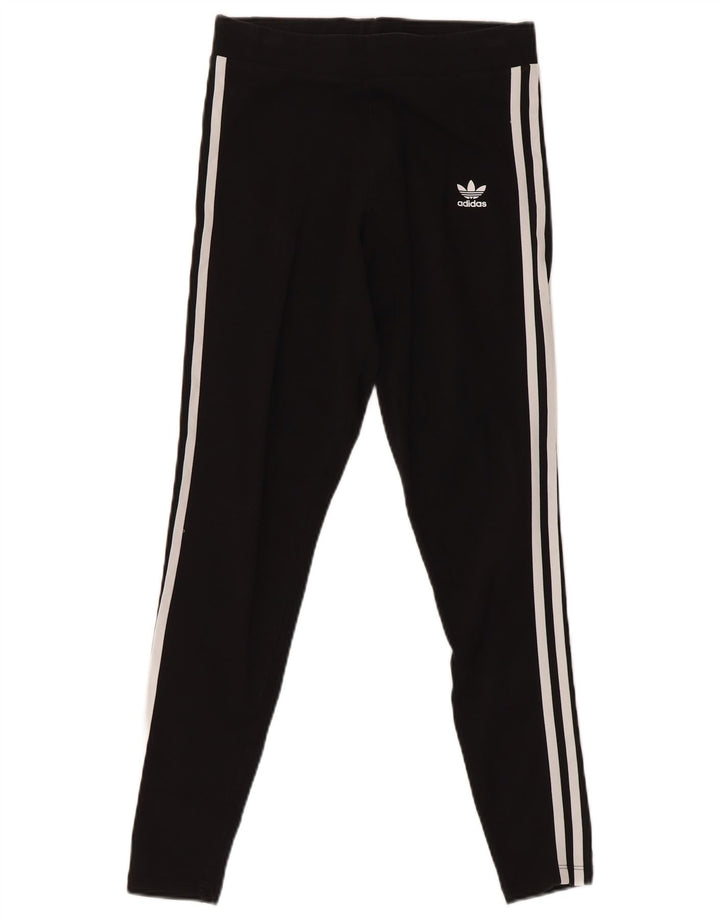 Adidas Damen Leggings UK 10 Small Schwarz