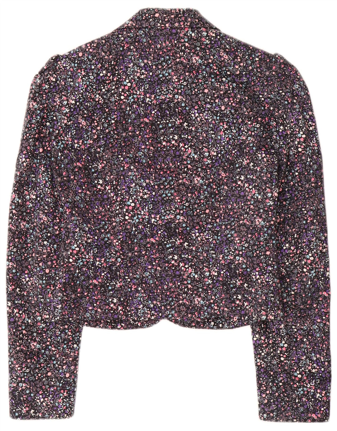 Monsoon Damen-Blazer mit 1 Knopf und bauchfreiem Schnitt, Gr. 8, klein, mehrfarbig, mit Blumenmuster