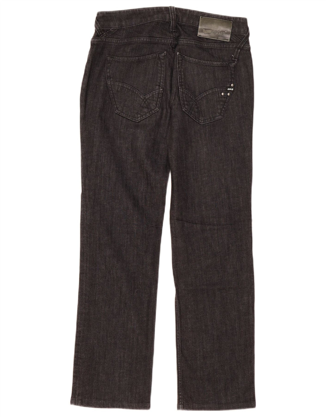 Gas Damen Straight Jeans W30 L30 Graue Baumwolle