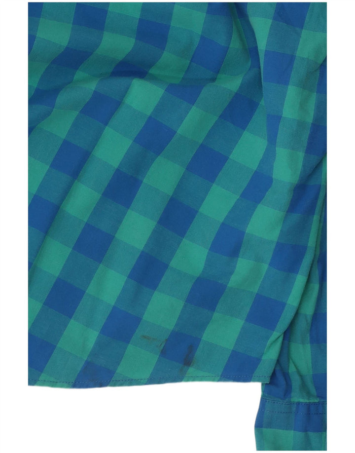 Maßgeschneidertes Slim-Fit-Hemd für Herren von J. Crew aus mittelblau karierter Baumwolle