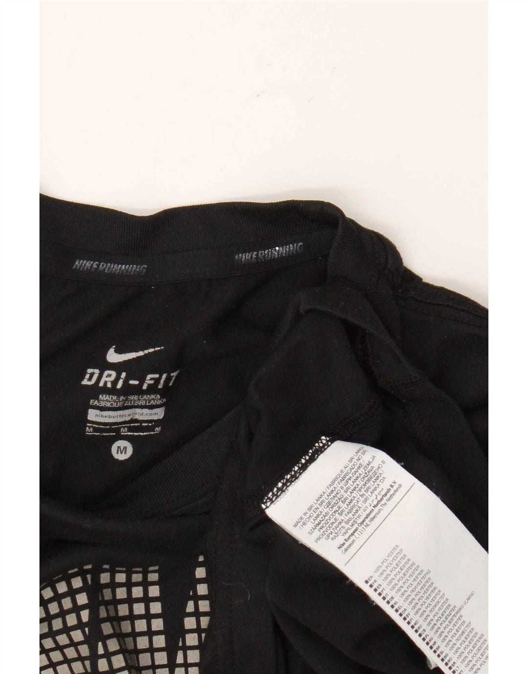 Nike Herren Dri Fit Graphic T-Shirt Top Mittelschwarzes Polyester