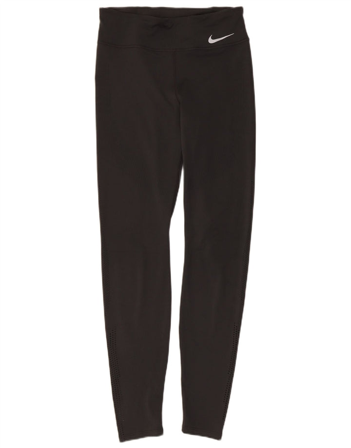 NIKE Damen Dri Fit Leggings UK 8 Small Schwarz