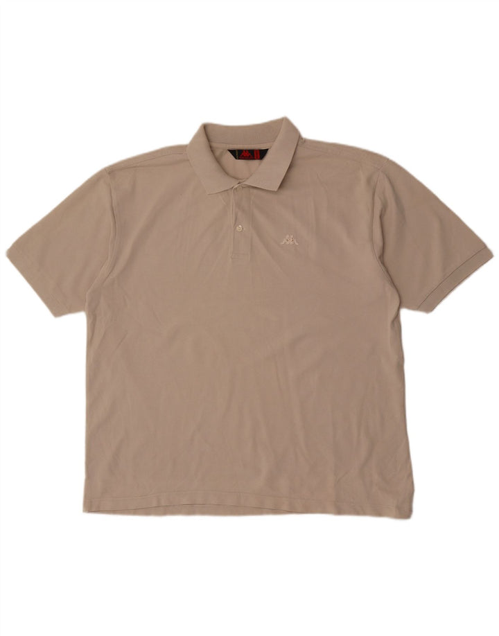Kappa Herren Poloshirt 2XL Beige Baumwolle