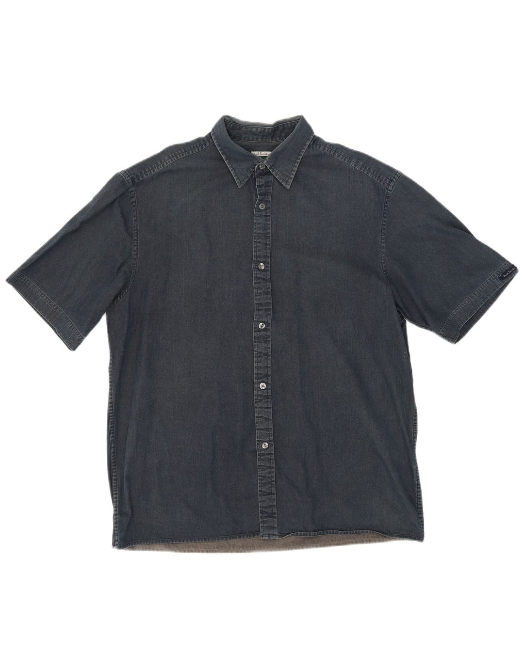 Paul Smith Herren Kurzarm-Jeanshemd, groß, marineblau, Baumwolle