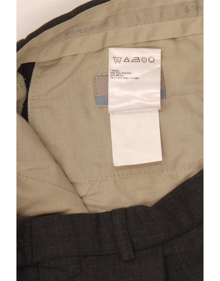 Maßgeschneiderte Herren-Anzughose von Marks & Spencer, W34, L28, grau, Polyester