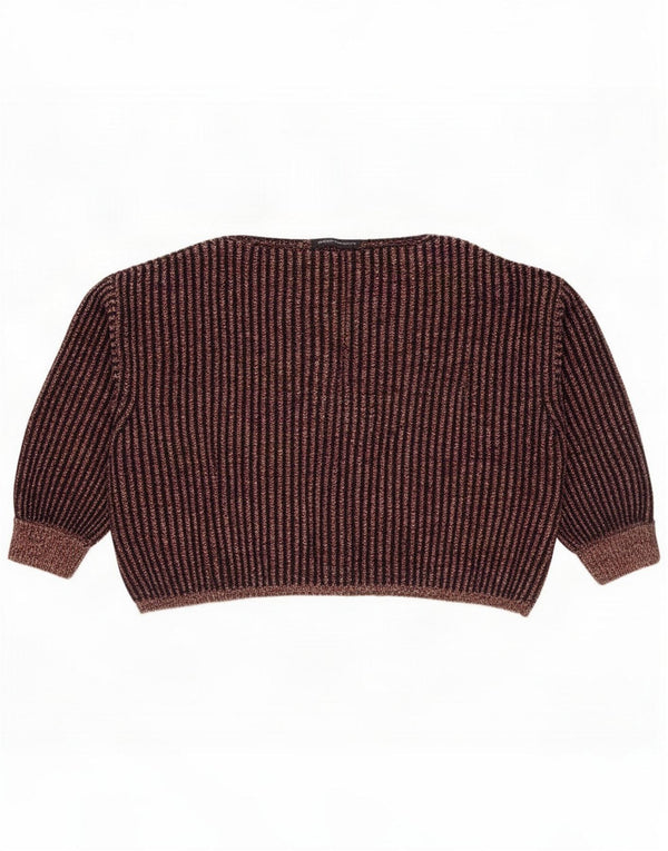 French Connection Damen-Pullover mit U-Boot-Ausschnitt, UK 16, groß, schwarz gestreift