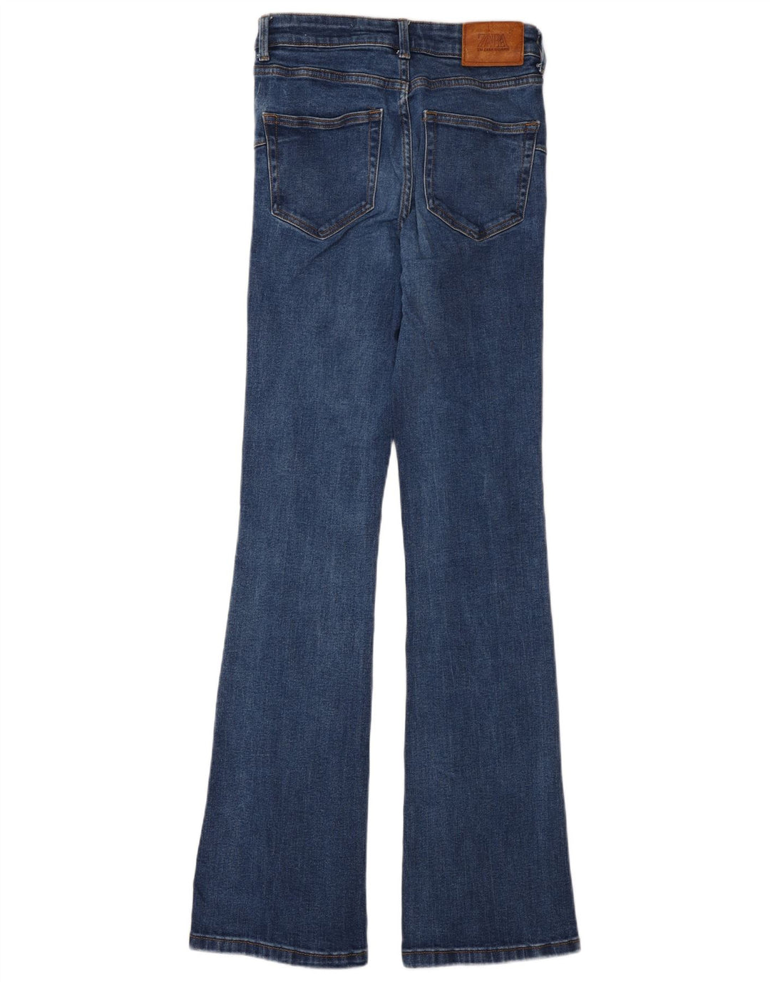 Zara Damen Schlagjeans EU 34 2XS W24 L32 Blaue Baumwolle