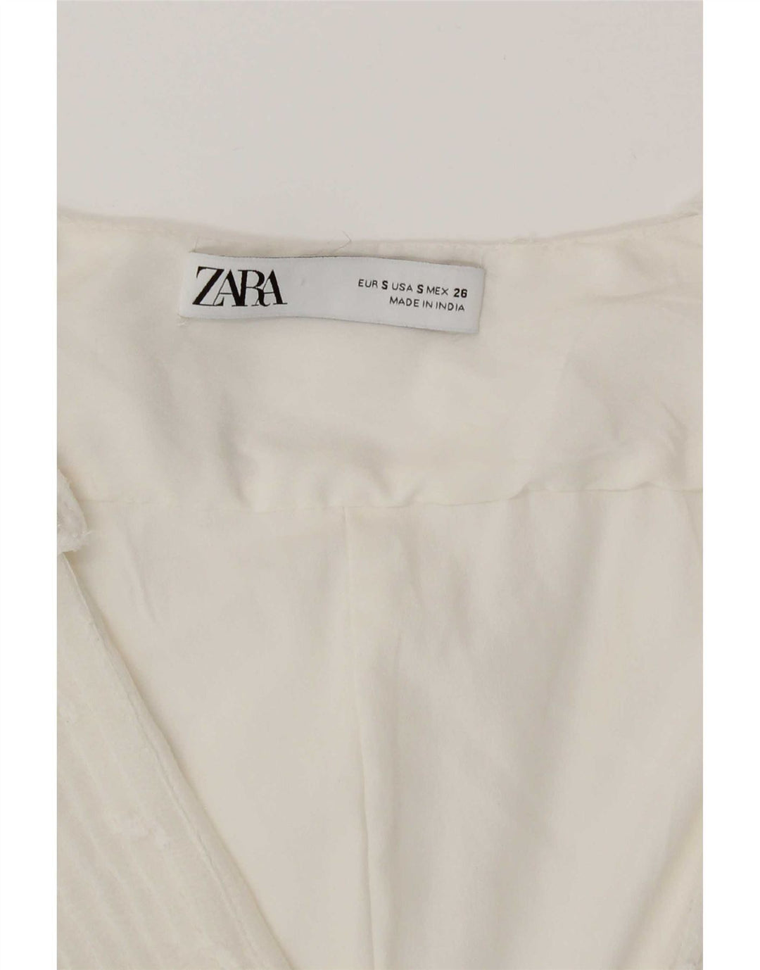 Zara Damen Empire-Kleid mit langen Ärmeln, Gr. 10, Größe S, Weiß