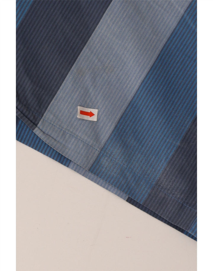 Lacoste Herren-Badeshorts, Größe 8 3XL, blau gestreift, Baumwolle