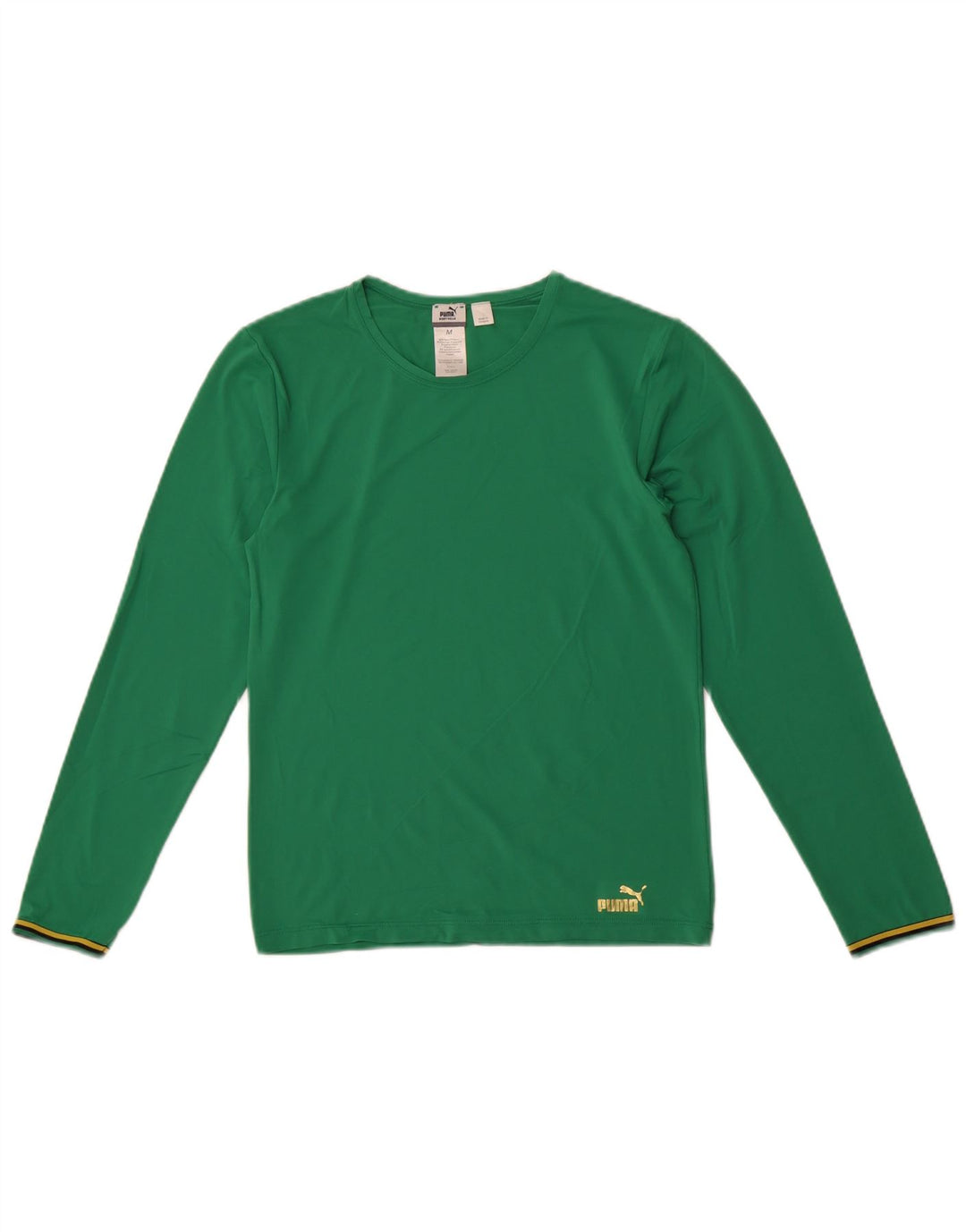 Puma Damen Top Langarm UK 12 Mittelgrünes Nylon