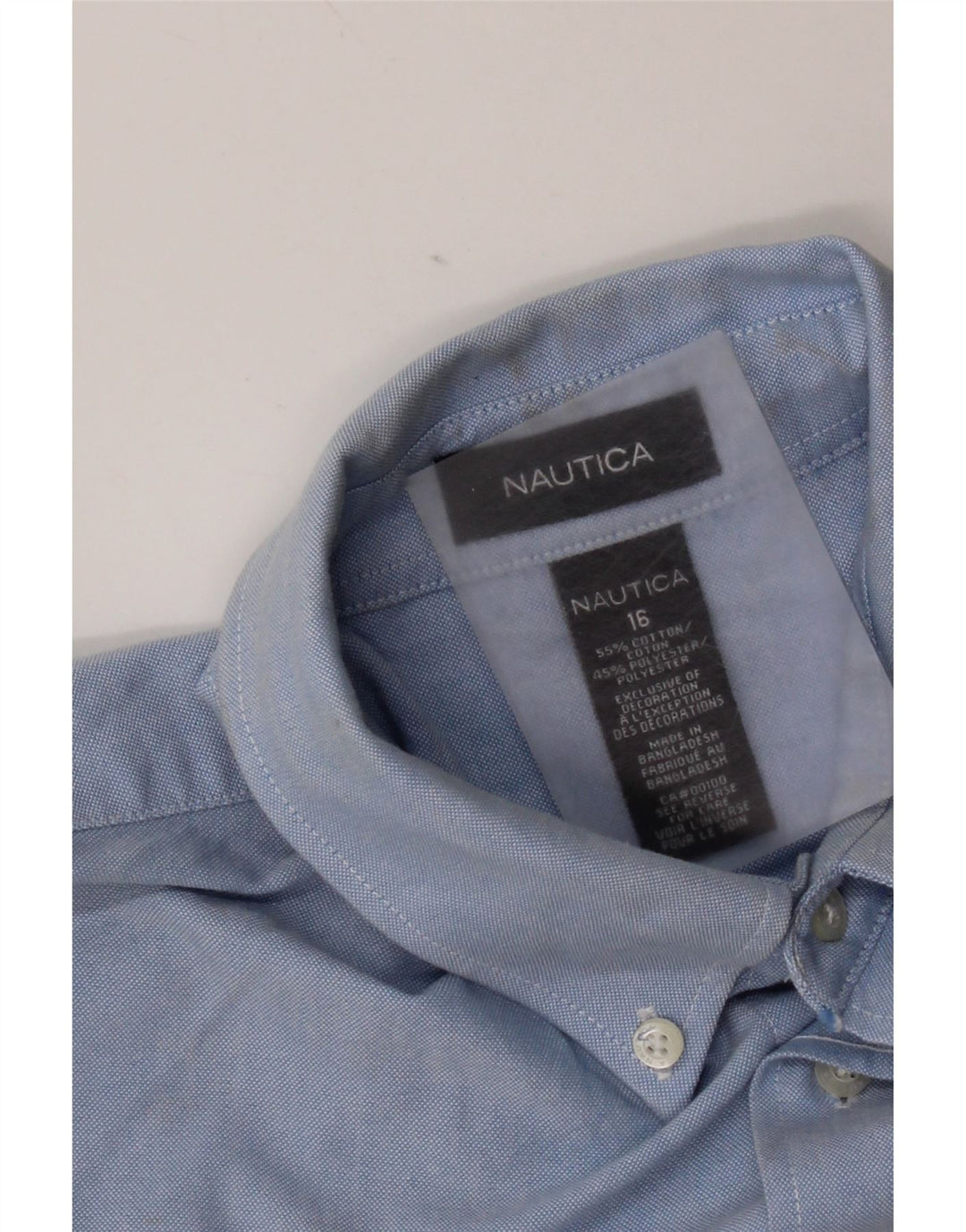 Nautica-Hemd für Jungen, 15–16 Jahre, blaue Baumwolle