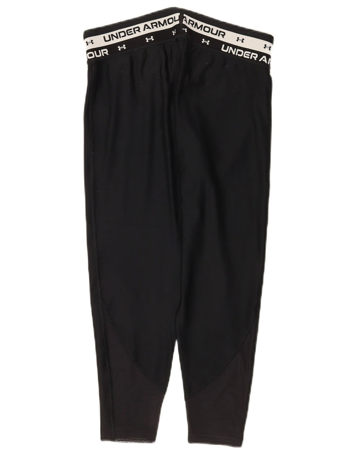Under Armour Mädchen-Leggings mit Grafik, 11–12 Jahre, Größe L, schwarzes Polyester