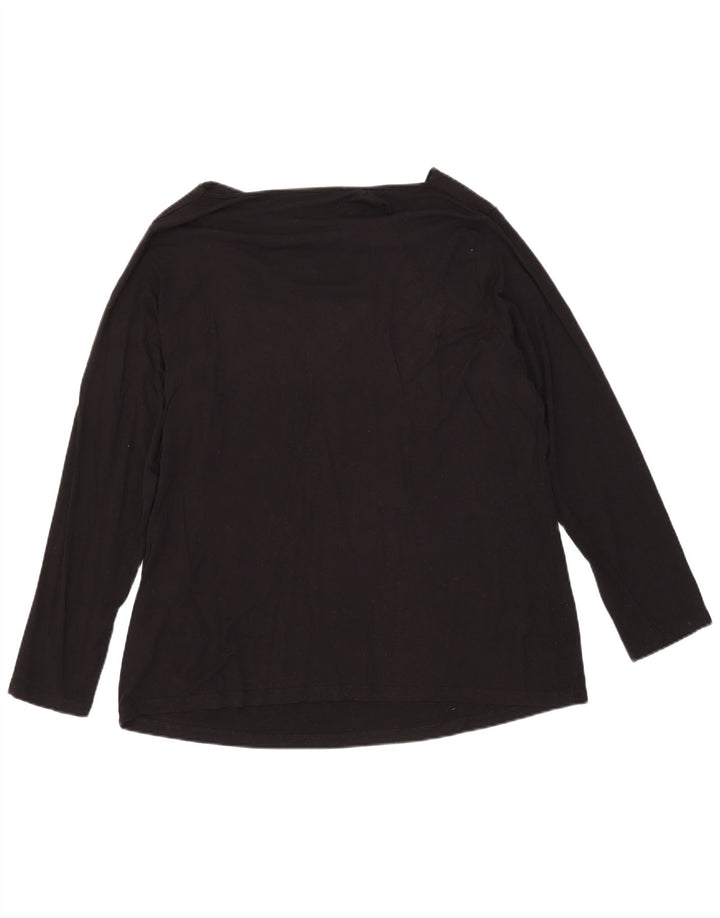 Perte by Krizia Damen-Oberteil mit abstraktem Muster, langärmlig, UK 18, XL, Schwarz