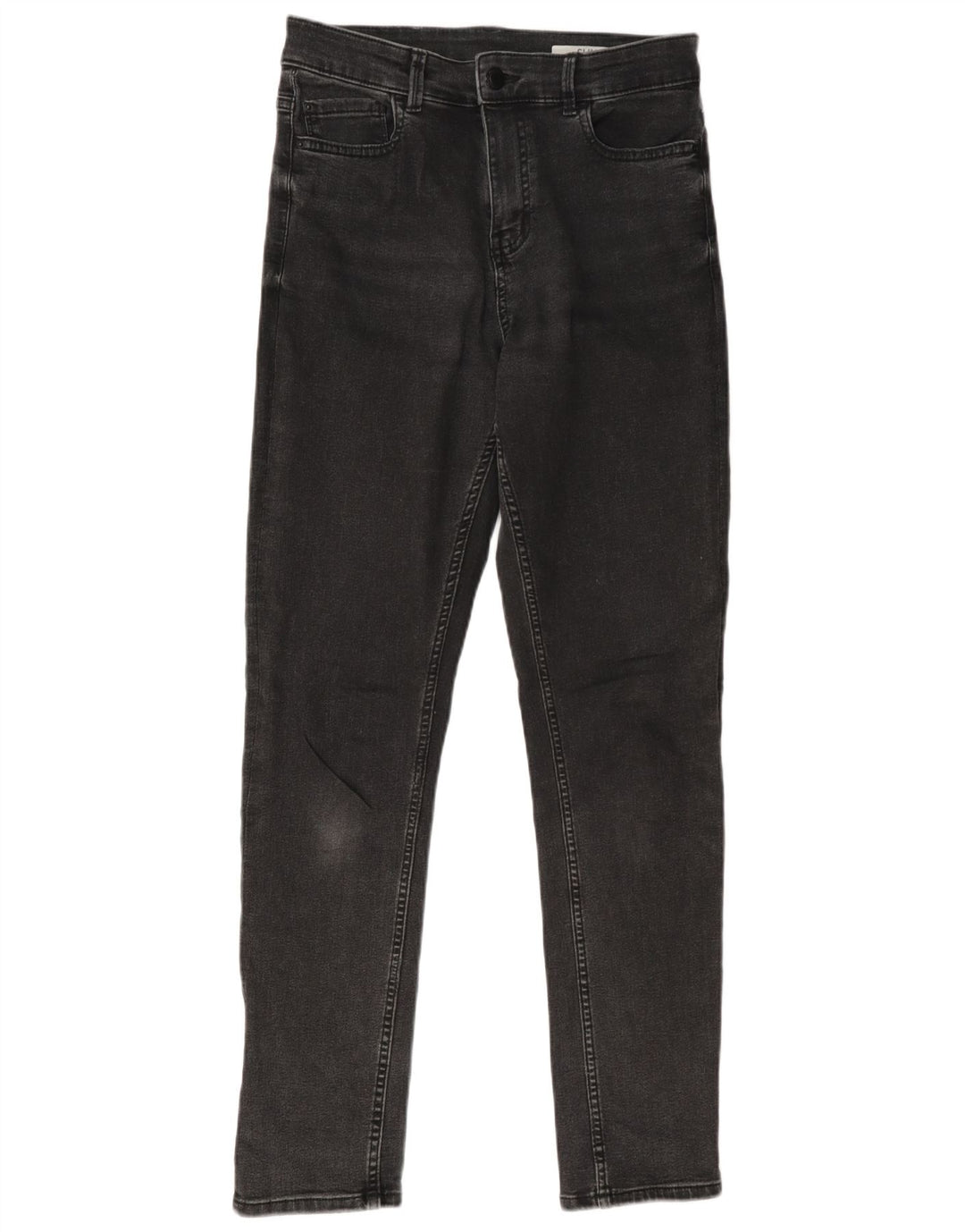 Marks & Spencer Damen Slim Jeans UK 10 Small W27 L29 Schwarze Baumwolle