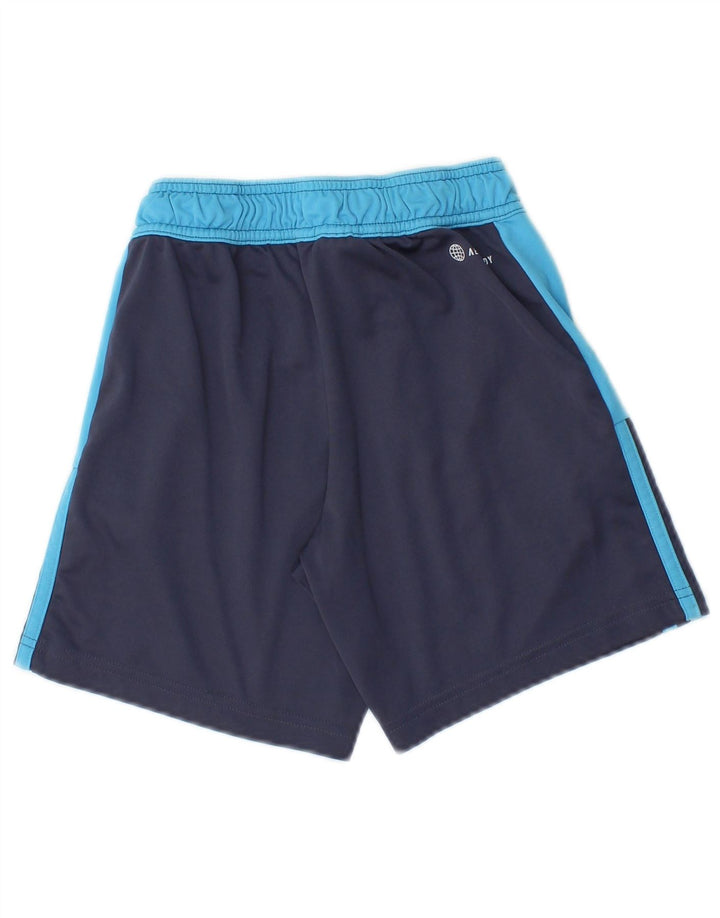 Adidas Sportshorts für Jungen, 9–10 Jahre, marineblaues Farbblock-Polyester