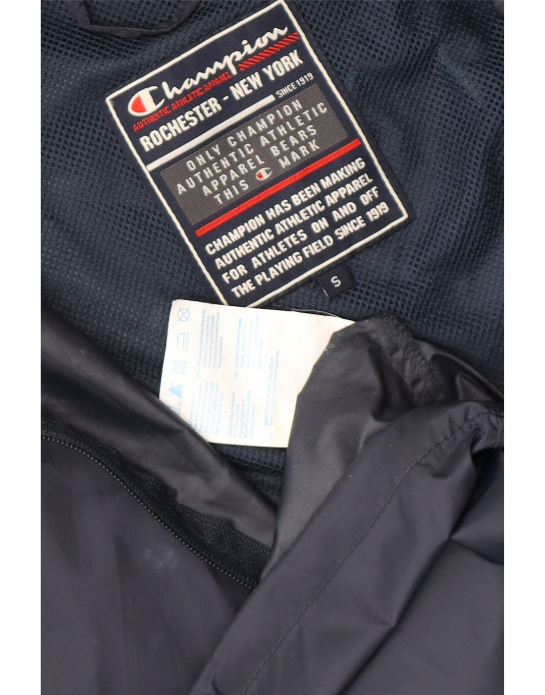 Champion Herren-Regenjacke mit Kapuze, Größe S, Marineblau, Größe 36, Polyamid